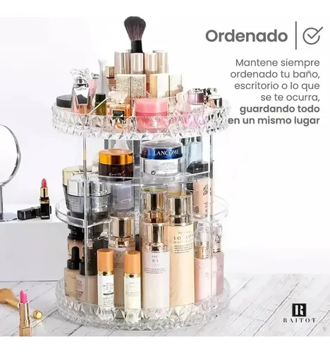 Organizador Maquillaje Porta Cosmetico Giratorio Acrilico !!