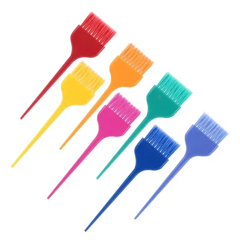 Accesorio De Peluquería, Cepillo Colorido De 7 Piezas .