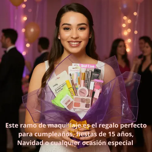 Ramo De Maquillaje Set Completo Regalo 15 Navidad Cumpleaños
