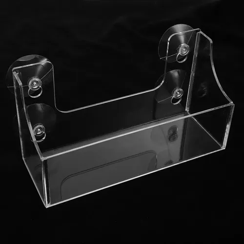 Organizador De Acrílico Transparente Con Ventosas, 22x8x12cm