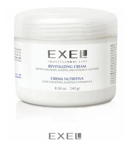 Crema Nutritiva Colageno Elastina Y Vitamina E Exel 240 G