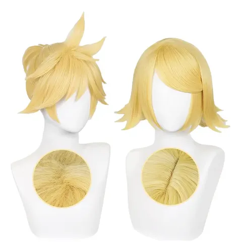M’ Peluca Vocaloid Rin Kagamine For Cosplay, 40 Cm, M’