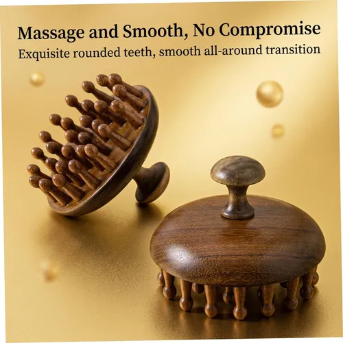 Peine Masajeador De Madera 28 Dientes Gua Sha Natural Q