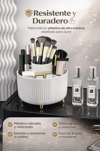 Organizador De Maquillaje Giratorio 360° 5 Compartimentos