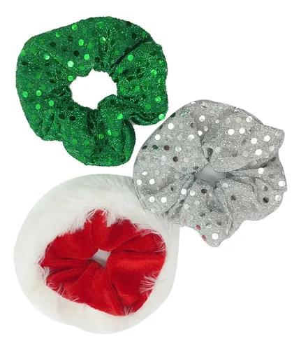 6 Cintas Navideñas Para El Pelo, Lentejuelas, Cuerda Para El