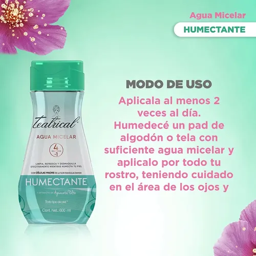 Teatrical Agua Micelar Humectante 600 Ml