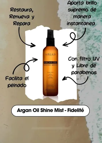 Brillo Argan Oil Shine X 120ml Cabellos Sin Brillo- Fidelite