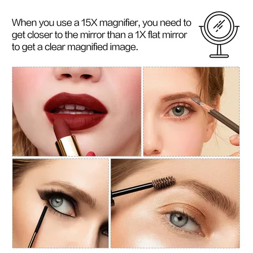 Espejo De Maquillaje Snowflakes De Doble Cara Con Aumento De