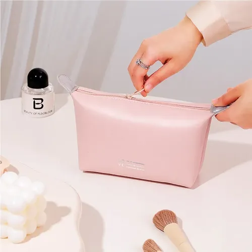 T**x Bolso De Maquillaje De Cuero Suave, Bolso Mini Dx **