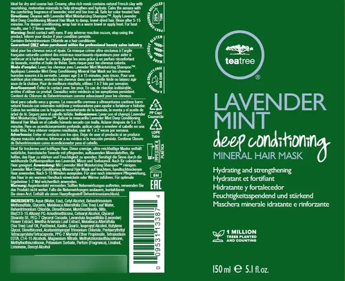 Mascarilla Capilar Tea Tree Lavender Mint Deep Cond. 150 Ml,