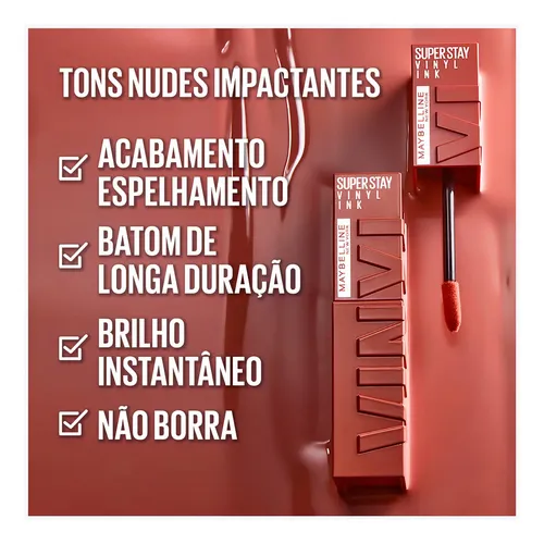 Labial Líquido Maybelline Superstay Vinyl Ink Acabado Brillante Color Captivated