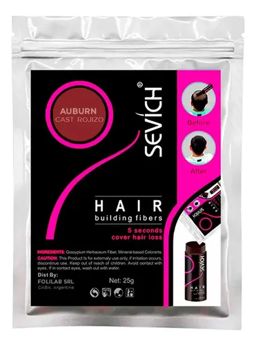 Fibras Capilares Sevich Recarga 25g Auburn Castaño Rojizo
