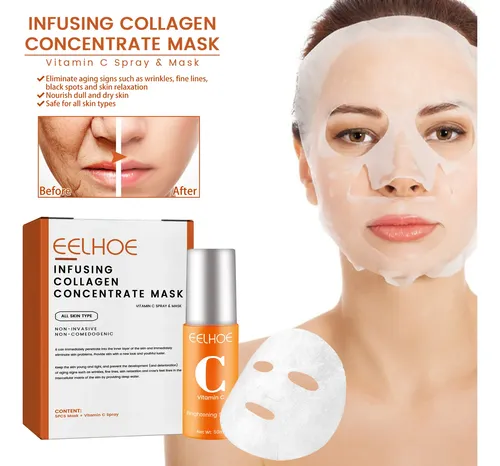 Bruma Facial De Colágeno Eelhoe, Hidratante Y Calmante