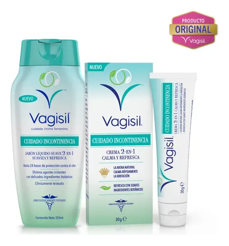 Kit Jabón Y Crema 2 En 1 Vagisil Incontinencia 2 Unidades