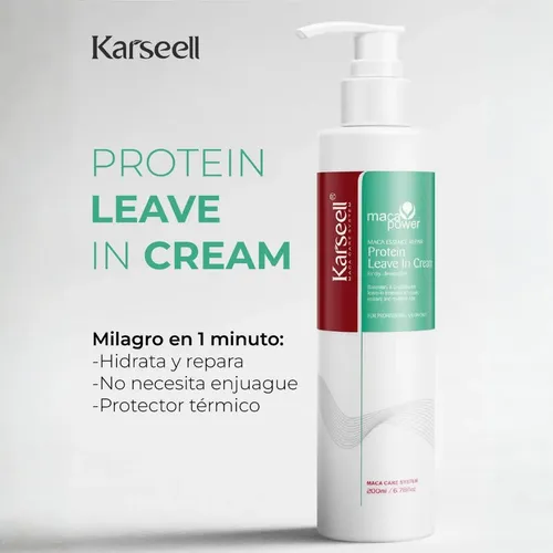 Crema De Proteínas Leave In Sin Enjuague Karseell Maca Power