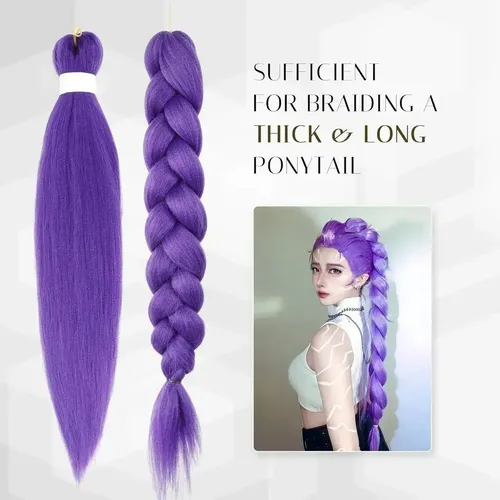 . Jf Y 1pcs Cabello De Trenzas Moradas: Cosplay De &yx20