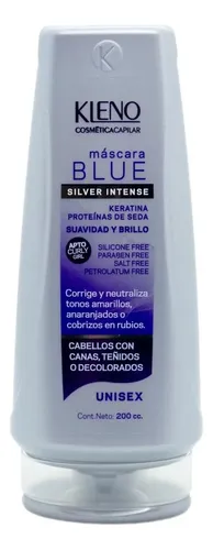Kleno Blue Mascara Silver Intense Matizadora Rubios 200ml