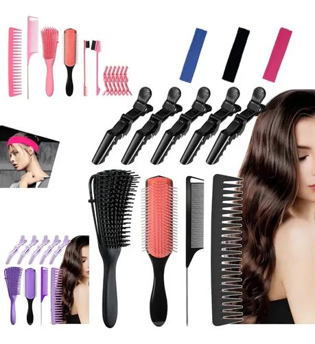 Kit 12 Peines De Cepillo Profesional Para Rizado Style