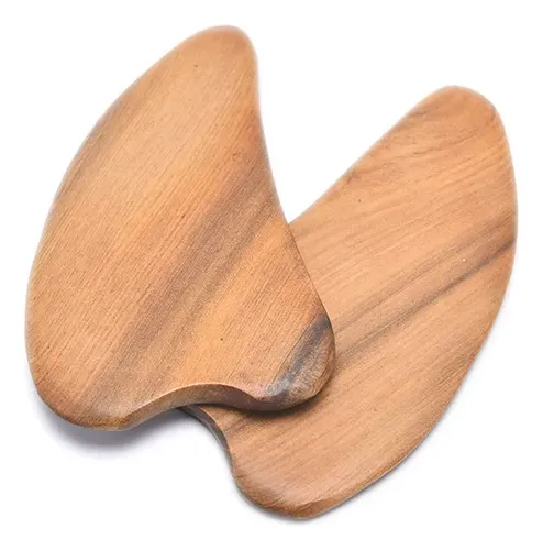 Masajeador Facial Gua Sha Stone De Madera Natural, Herramien