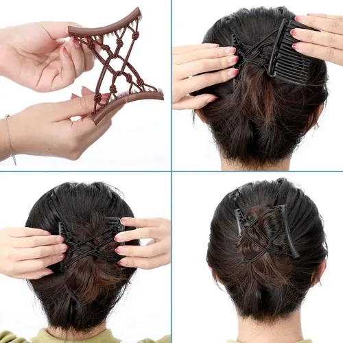 8pzs Pinza Cabello Elastico Pelo Pasador Garra Peine .