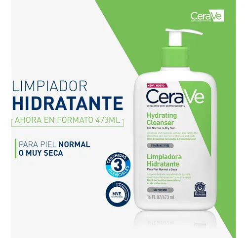 Cerave Limpiador Hidratante Pieles Secas X473ml