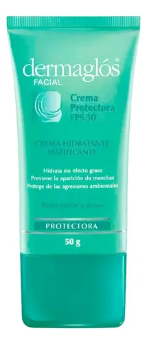 Crema Protectora Con Fps 30 Dermaglós Para Piel Grasa/mixta