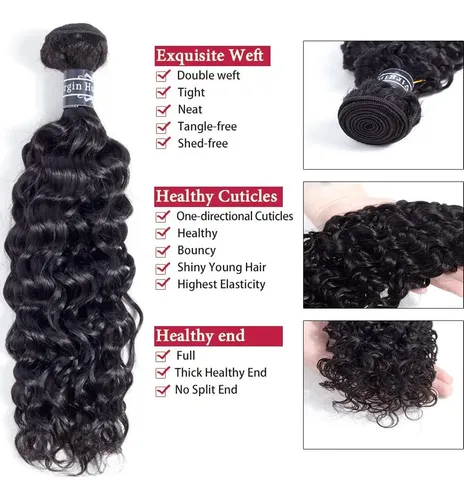 Extensiones Cabello Rizado Brasileño 8a 3 Mechones 14-18