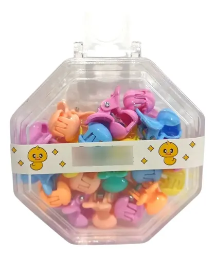 Caja De 20 Broches De Pelo De Conejitos Cbx Varios Colores