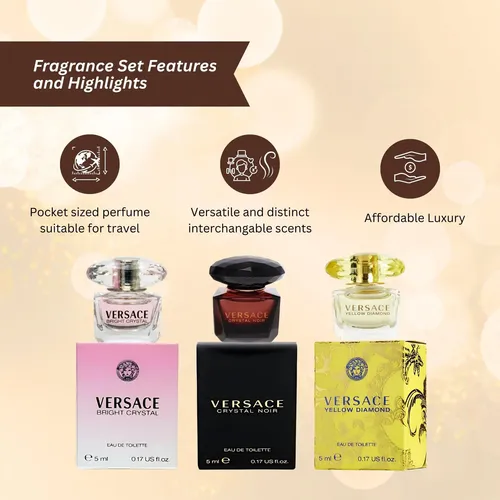Set De Mini Perfumes Versace Para Mujer – 3 Piezas
