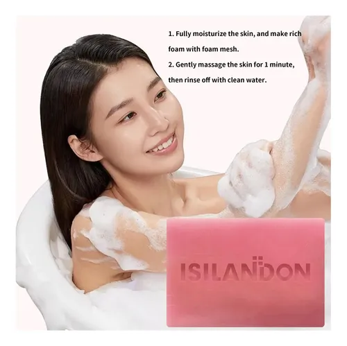 Jabón De Baño Natural Con Aroma A Rosa Isilandon Infundido Y