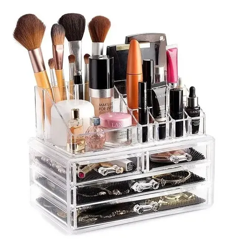 Organizador Maquillaje De Acrílico Para Cosméticos 4 Cajones