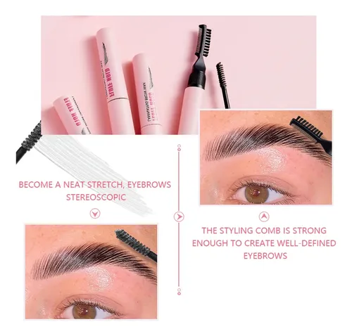 Gel Fijador Y Moldeador Incoloro For Cejas Con Cepillo Doble