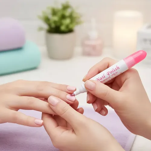 1 Lapiz Corrector De Esmalte Recargable 4 Puntas Lefemme