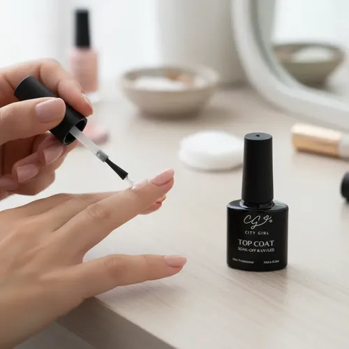 Top Coat City Girl 7ml Uv/led Brillo Profesional