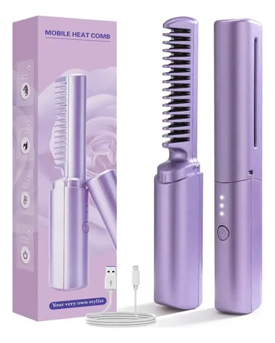 Plancha De Cabello Inalámbrica Recargable Portátil 2 En 1~ –
