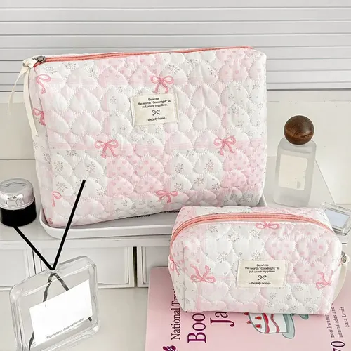 Neceser Floral Para Maquillaje De Algodón Recubierto