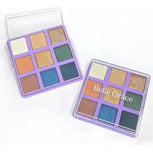 Paleta Tono 06 Sombras de Ojos X9 Tonos Brillante Mate Maquillaje Rostro Veoquiero