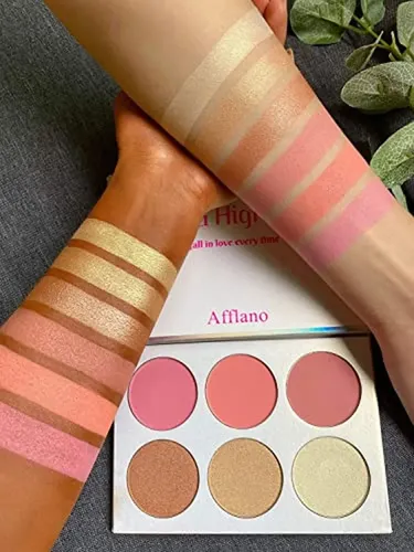 Colorete E Iluminador, Iluminador Y Bronceador En Polvo Cont