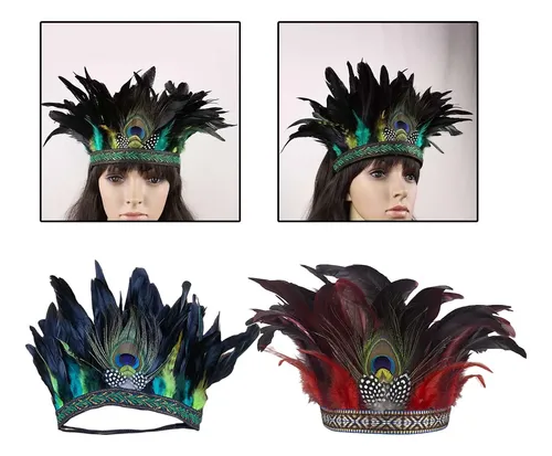 2x Accesorios De Plumas Tocado De Estilo Nacional Para