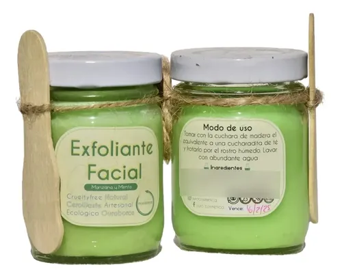 Exfoliante Facial De Manzana Y Menta Limpia E Hidrata