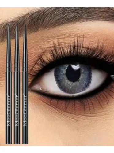 Lápiz Delineador De Ojos De Gel Negros Impermeable. Pack 12