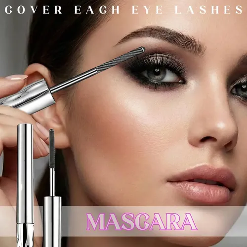 Washable Black Metal Wand Mascara, Waterproof Fiber Iron
