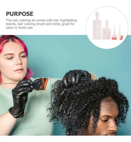 Set De Paletas Para Teñir Cabello Kit De Resaltado Cepillo P