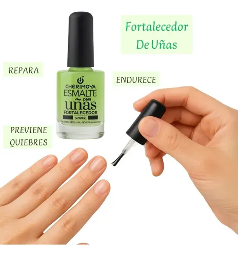 Esmalte Fortalecedor Para Uñas Debiles Quebradiza Cherimoya
