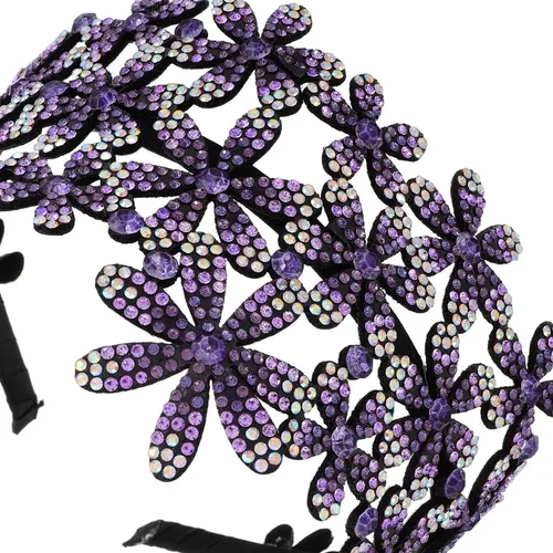 Accesorios De Moda Diadema Ancha Con Diamantes Imitación
