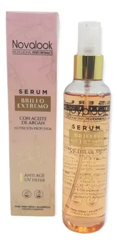 Serum Brillo Extremo Con Aceite  De Argan Novalook 125m