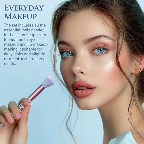 7 Brochas Maquillaje Unicornio Purpurina Mangos Suaves ,,