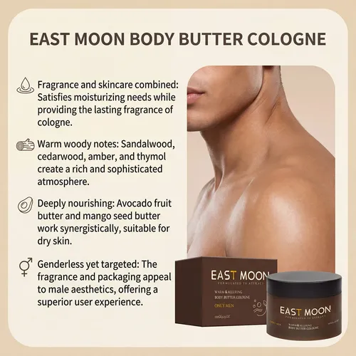 La Loción Corporal Hidratante Para Hombres East Moon Tiene U 120g