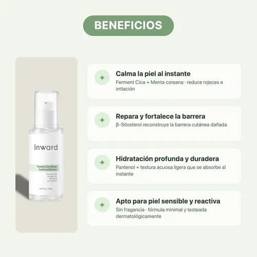 Sérum Facial Cica Fermentada Antiacné Piel Sensible Inward