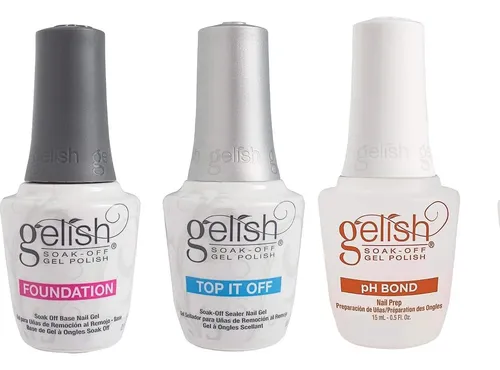 Gelish Base Y Top Para Uñas Con Ph Bond Y Aceite De